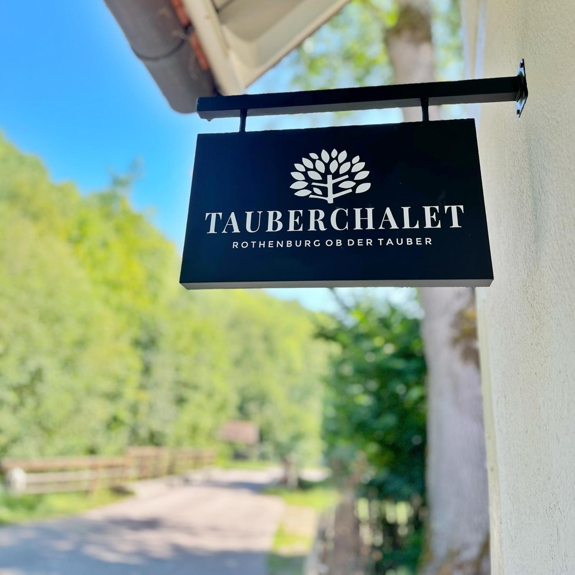 Tauberchalet I Whirlpool, Sauna, Natur & Detoxvibes I Privates Boutiquechalet Fuer Bis 6 Personen Rothenburg ob der Tauber Exterior foto